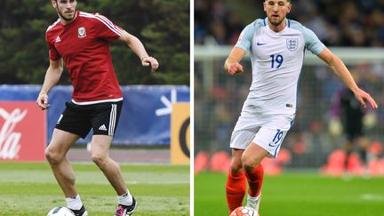 Le Gallois Gareth Bale (à gauche) et l'Anglais Harry Kane.  (DAMIEN MEYER,GLYN KIRK / AFP)