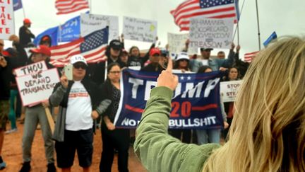 Les républicains de Las Vegas&nbsp;comptent participer à un mouvement national samedi prochain 14/11 à Washington&nbsp;pour protester contre la victoire de Joe Biden&nbsp;estimant que l'élection a été volée. (VALENTIN DUNATE / RADIO FRANCE)