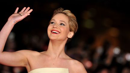 L'actrice am&eacute;ricaine Jennifer Lawrence arrive &agrave; la projection de "Hunger Games : l'embrasement" au festival du film international de&nbsp;Rome (Italie), le 14 novembre 2013. (TIZIANA FABI / AFP)