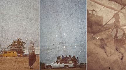 Quand il revient dans la capitale sénégalaise, Mabeye Deme pose son appareil à l'intérieur des nombreuses tentes éphémères que l'on trouve dans les quartiers populaires, pour célébrer diverses cérémonies. Il photographie alors les gens dans leurs activités quotidiennes, les passants dans les rues. "Discrètement, à l’abri de sa tente, Mabeye Deme tient en respect le chaos du monde. Quand il photographie à travers cette toile, c’est elle qui devient la surface des choses, la peau du visible et pour lui un 'personnage' principal. (…) Le voile, la trame, ne sont pas un obstacle, bien au contraire. Le tissu est intégré, présent et sensible, comme une seconde peau", précise Olivier Sultan. (MABEYE DEME)