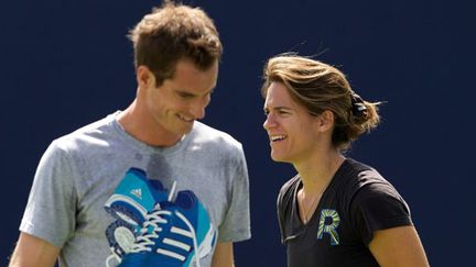 Andy Murray avec son nouveau coach, Amélie Mauresmo