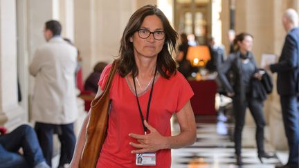 La députée LREM Sandrine Mörch se mobilise pour les civils victimes de guerre. (CHRISTOPHE PETIT TESSON/MAXPPP)