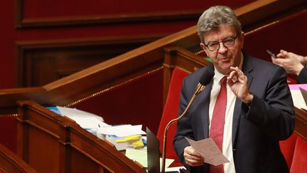 Jean-Luc Mélenchon, député La France insoumise, à l'Assemblée nationale, le 24 février 2020. (LUDOVIC MARIN / AFP)