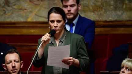 La députée LREM de la Drôme et vice-présidente de la commission spéciale chargée de l'examen de la réforme Célia de Lavergne, le 15 novembre 2017 à l'Assemblée nationale. (MARTIN BUREAU / AFP)