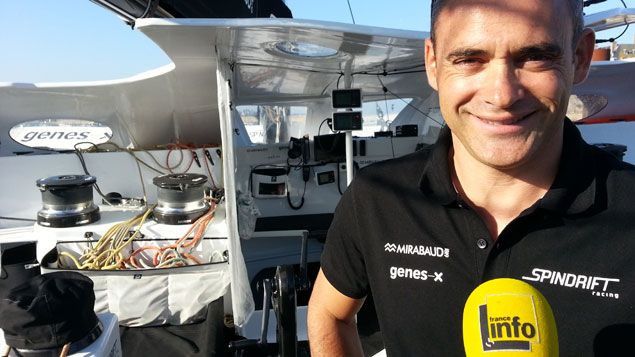 &nbsp; (Yann Guichard est le skipper de Spindrift 2 © RADIO FRANCE/Fabrice Rigobert)