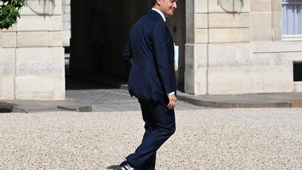 Le ministre de l'Intérieur, Gérald Darmanin, à l'Elysée, le 24 août 2022.&nbsp; (BERTRAND GUAY / AFP)