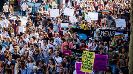 Des personnes défilent lors de la Marche pour le climat, à Paris, le 8 septembre 2018. (MAXPPP)