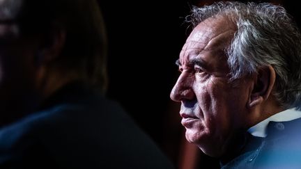 François Bayrou lors de l'université de rentrée du MoDem à Guidel (Morbihan), le 28 septembre 2024. (KEVIN GUYOT / OUEST FRANCE / MAXPPP)