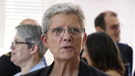 Geneviève Darrieussecq, secrétaire d'États auprès de la ministre des Armées en avril 2019, à Lyon. (JOEL PHILIPPON / MAXPPP)