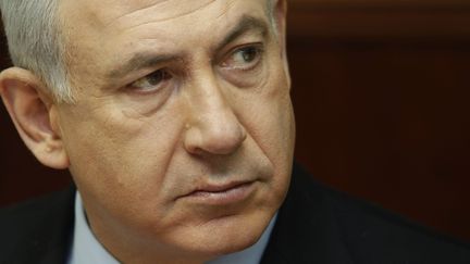 Le Premier ministre isra&eacute;lien Benyamin Netanyahu lors de la r&eacute;union hebdomadaire avec son cabinet, &agrave; J&eacute;rusalem, le 4 novembre 2012. (AFP PHOTO/POOL/GALI TIBBON)