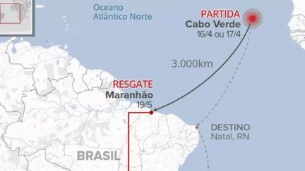 Migrants retrouvés à la dérive à 110 km de Sao Luis, dans le nord-est du Brésil. (Policia Fédéral do Maranhao)