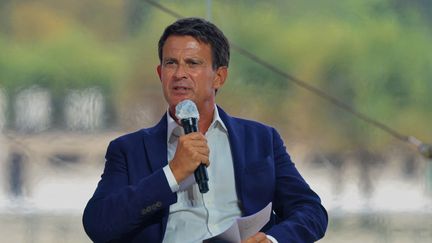 L'ancien Premier ministre Manuel Valls lors d'une conférence du Medef à Paris, le 27 août 2020. (DANIEL PIER / NURPHOTO / AFP)