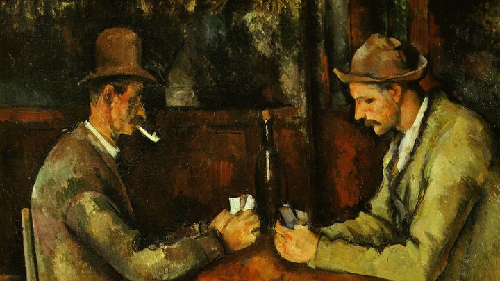 "Les Joueurs de cartes", de Paul C&eacute;zanne. (ALFREDO DAGLI ORTI / AFP)