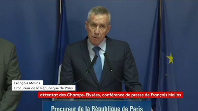 Attentat raté sur les Champs-Elysées : "L'arsenal découvert atteste de l'ampleur de l'action terroriste projetée" déclare le procureur Molins