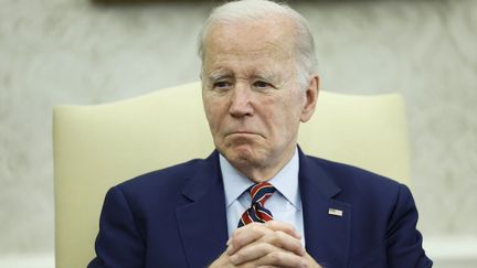 Le président américain Joe Biden à la Maison Blanche, le 12 mai 2023, à Washington, DC, aux Etats-Unis. (ANNA MONEYMAKER / GETTY IMAGES NORTH AMERICA / AFP)