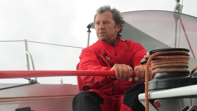 &nbsp; (Lionel Lemonchois à bord de Prince de Bretagne © RF/ Fabrice Rigobert)