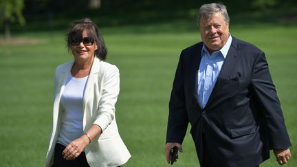 &nbsp;Viktor et Amalija Knavs, les parents de Melania Trump, à la Maison-Blanche, le 18 juin 2017.&nbsp; (MANDEL NGAN / AFP)