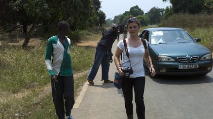 Camille Lepage en Centrafrique, le 21 février 2014
 (FRED DUFOUR/AFP)