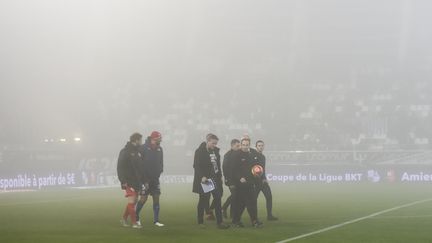 La rencontre entre Amiens et le Stade de Reims annulée le 4 décembre 2019. (FRANCOIS LO PRESTI / AFP)