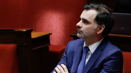 Le ministre du Budget, Laurent Saint-Martin, à l'Assemblée nationale, le 12 novembre 2024. (IAN LANGSDON / AFP)