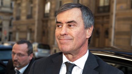 J&eacute;r&ocirc;me Cahuzac &agrave; la porte des juges du p&ocirc;le financier, &agrave; Paris, le 2 avril 2013. (MARTIN BUREAU / AFP)