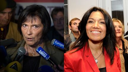 Les candidates aux primaires PS &agrave; Marseille (Bouches-du-Rh&ocirc;ne) Marie-Arlette Carlotti (G) et Samia Ghali. (BERTRAND LANGLOIS / AFP)