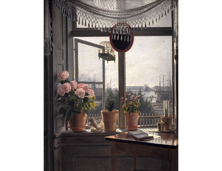 Martinus Rørbye&nbsp;(1803-1848)&nbsp;"Vue depuis la fenêtre&nbsp;du peintre",&nbsp;1825,&nbsp;Copenhague, Statens Museum for Kunst
 (© SMK Photo/Jakob Skou-Hansen)