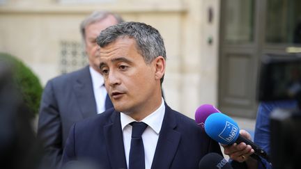 Gérald Darmanin, ministre de l'Intérieur, s'exprime à Paris, le 7 juin 2023. (GLENN GERVOT / MAXPPP)