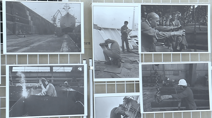 Dans les années 1970, plus de 2500 hommes travaillaient chaque jour pour les chantiers navals du Havre.  
 (Capture d&#039;image France3/Culturebox)