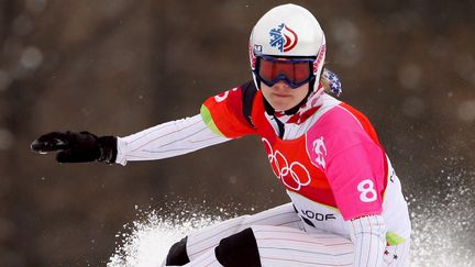 La snowboardeuse amércaine Rosey Fletcher lors des Jeux olympiques d'hiver de Turin, le 23 février 2006. (MAXPPP)