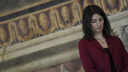 La maire de Rome Virginia Raggi le 20 fevrier 2017 (ANDREAS SOLARO / AFP)