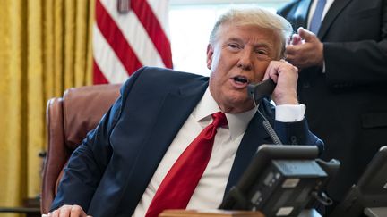 Donald Trump, le 23 octobre 2020, à Washington DC. (ALEX EDELMAN / AFP)