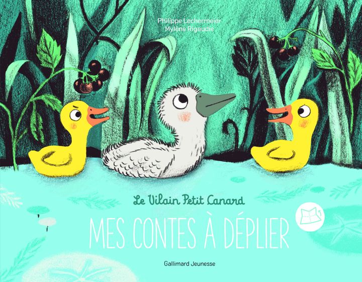 "Le vilain petit canard, Mes contes à déplier" de&nbsp;P. Lechermeier et illustré par M. Rigaudie d'après H. C. Andersen&nbsp; (GALLIMARD JEUNESSE)