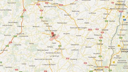 La cour d'assises des Vosges, &agrave;&nbsp;Epinal, a condamn&eacute; Herv&eacute; Granier&nbsp;&agrave; 17 ans de prison pour avoir viol&eacute; une adolescente qui &eacute;tait l'une des adh&eacute;rentes de sa secte. (GOOGLE MAPS / FRANCETV INFO)