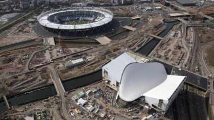 Le Stade Olympique et le Centre aquatique (photo prise en mars 2011) (ANTHONY CHARLTON / ODA PRESS OFFICE)