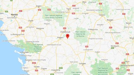 Chauvigny, dans le département de la Vienne. (GOOGLE MAPS)