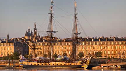 L'Hermione amarrée à Bordeaux en mars dernier (PHILIPPE ROY / AURIMAGES / PHILIPPE ROY)