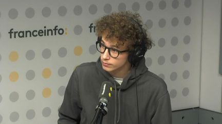 Gwenn Thomas-Alves, porte-parole de l’Union syndicale lycéenne, invité de franceinfo le dimanche 17 décembre 2023. (FRANCEINFO)