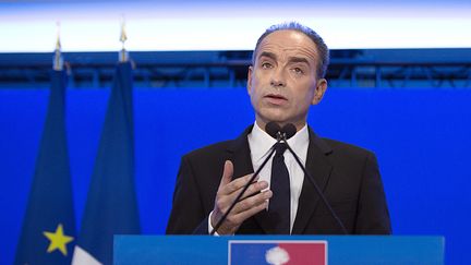 Jean-François Copé, le 3 mars 2014, lors d'une conférence de presse au siège de l'UMP, à Paris. (JOEL SAGET / AFP)