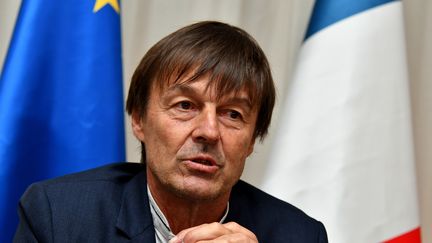 Le ministre de la Transition écologique et solidaire, Nicolas Hulot, au G7 de l'environnement à Bologne (Italie), le 12 juin 2017. (ALBERTO PIZZOLI / AFP)