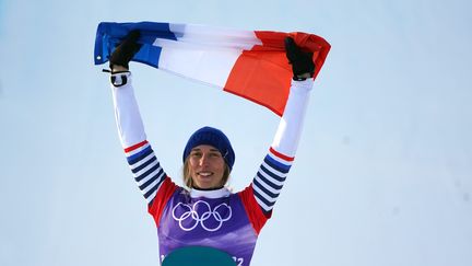 La Française&nbsp;Chloé Trespeuch&nbsp;est devenue vice-championne olympique en snowboard cross, mercredi 9 février, à&nbsp;Zhangjiakou.&nbsp; (ANDREW MILLIGAN / MAXPPP)