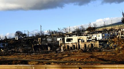 La ville dévastée de Lahaina à Hawaï (Etats-Unis), le 16 août 2023. (KAYO GOTO / YOMIURI / AFP)