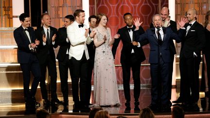 Le film "La La Land" a remporté sept Golden Globes lors de la cérémonie, le 8 janvier 2017, à Los Angeles (Etats-Unis). (REUTERS)