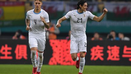 Edinson Cavani buteur avec l'Uruguray (- / AFP)