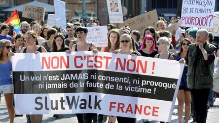 Des manifestants participent &agrave; une "Marche des salopes", samedi 28 septembre 2013 &agrave; Toulouse (Haute-Garonne). ( MAXPPP)