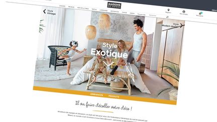 Capture d'écran du site de Maisons du Monde, qui présente la collection "exotique" de son nouveau catalogue 2017. (MAISONS DU MONDE)