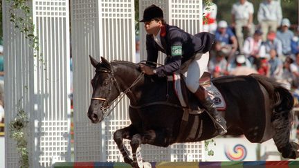 Le cavalier Pierre Durand et son cheval Jappeloup aux Jeux Olympiques de Séoul (Corée du Sud), le 28 septembre 1988. (CHRIS WILKINS / IOPP)