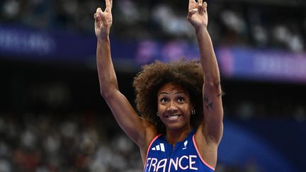 Renelle Lamote après l'épreuve de 800 m des Jeux olympiques de Paris, le 4 août 2024. (JEWEL SAMAD / AFP)