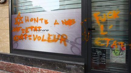 &nbsp; (Acte antisémite à Perpignan le 12 décembre 2014 © MaxPPP)