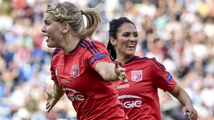 La Lyonnaise Ada Hegerberg en finale de la Ligue des Champions entre Lyon et Wolfsburg, le 26 mai 2016. (GIUSEPPE MAFFIA / NURPHOTO / AFP)